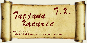 Tatjana Kaćurić vizit kartica
